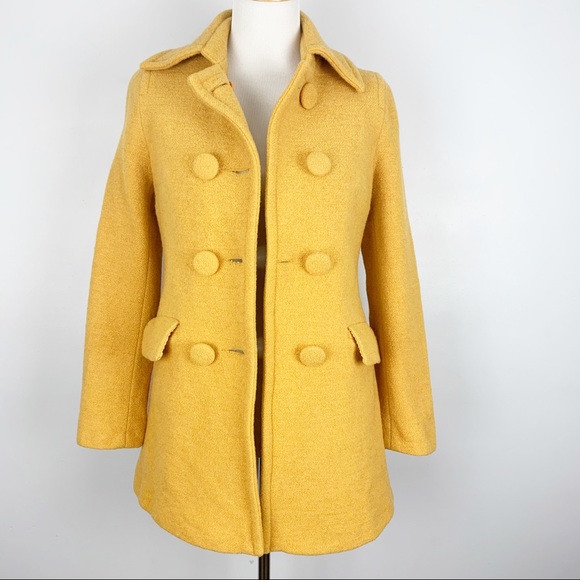 yellow peacoat